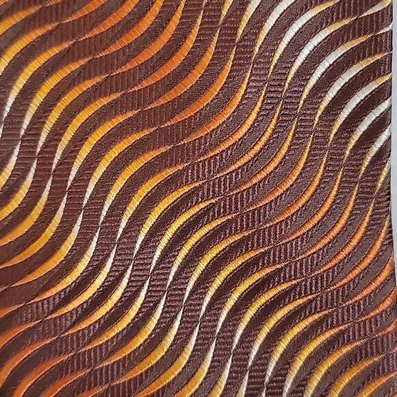 Jos. A. Bank Brown and Orange Striped Tie - Picture 2 of 7